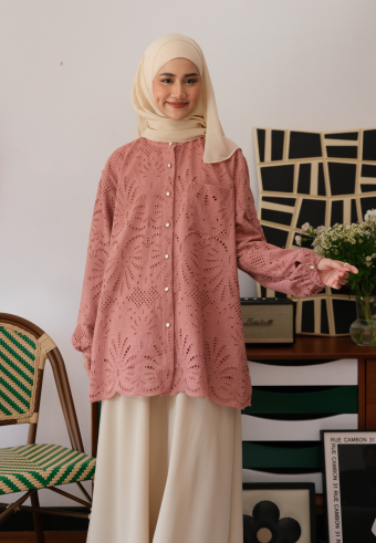 BLAISE BLOUSE CATALOG IN ROSY BROWN