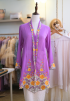 NORA LONG KEBAYA BUTTON IN PURPLE CORAL