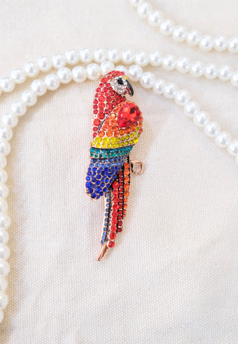 BROOCH IN PARROT