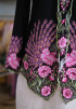 UNA KEBAYA TOP IN INK CARNATION