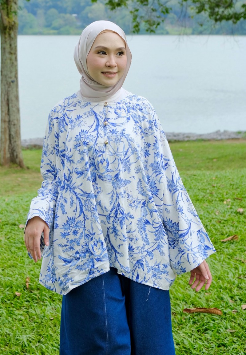 JOYCE BLOUSE IN INK BLUE
