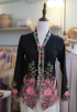 UNA KEBAYA TOP IN METAL RED