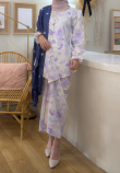 AYNA KURUNG SET IN WHITE PEONY