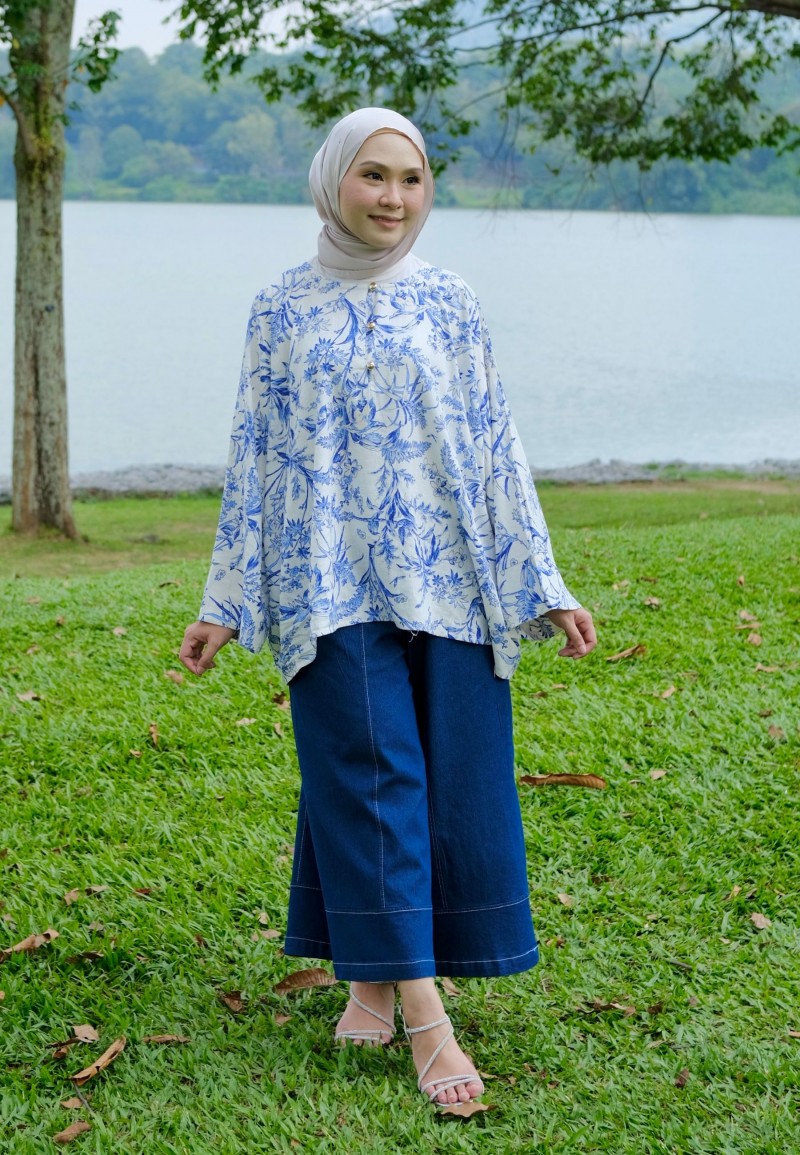 JOYCE BLOUSE IN INK BLUE
