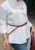 ALLY BUTTON BLOUSE IN CLOUD WHITE