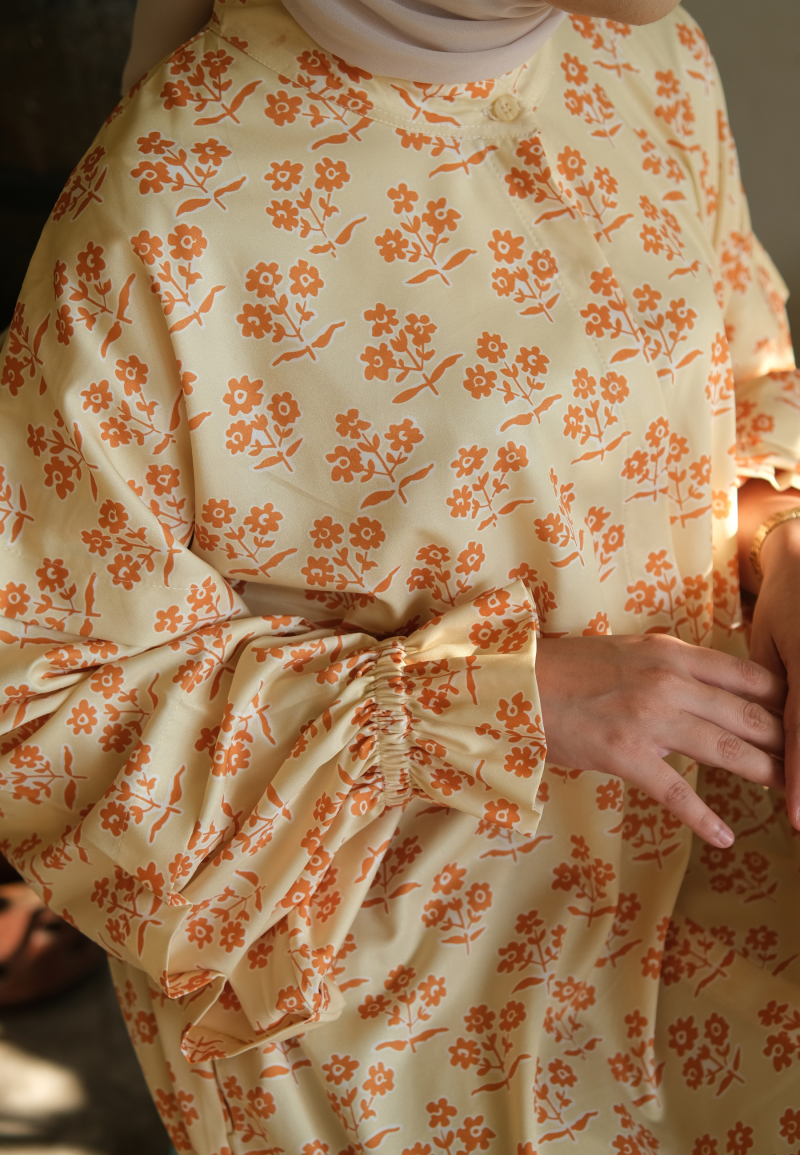 TERRA LONG DRESS IN BUTTER YELLOW
