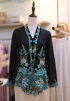 NINA KEBAYA BUTTON TOP 5.0 IN ICE BLACK