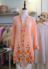 NORA LONG KEBAYA BUTTON IN PEACH