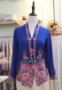 NINA KEBAYA BUTTON TOP 5.0 IN PARIS BLUE