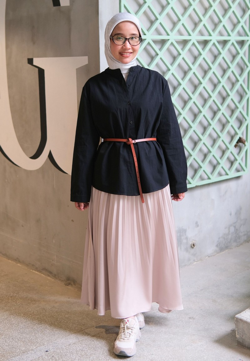 ALLY BUTTON BLOUSE IN INKWELL