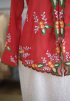 HANA KEBAYA BUTTON  TOP IN RED GREEN