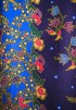 FLORAL PAREO BATIK IN DARK BLUE