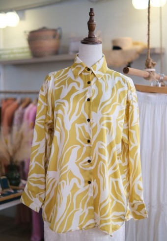 LUXE BLOUSE IN LEMON TART