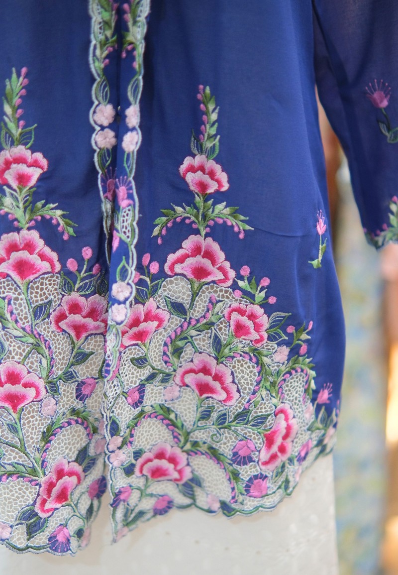 NORA LONG KEBAYA TOP 2.0 IN DAYLILY