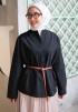 ALLY BUTTON BLOUSE IN INKWELL