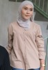 ALLY BUTTON BLOUSE IN TOAST