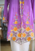 NORA LONG KEBAYA BUTTON IN PURPLE CORAL