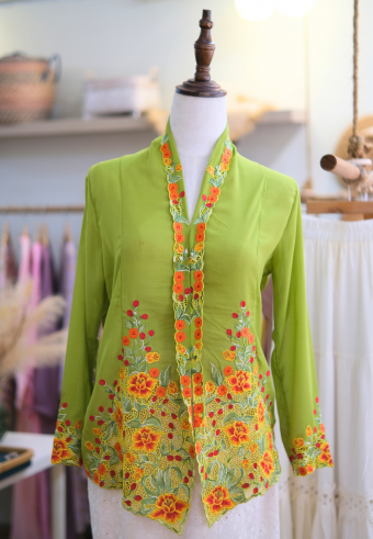 LEIA KEBAYA TOP 6.0 LIME ORANGE