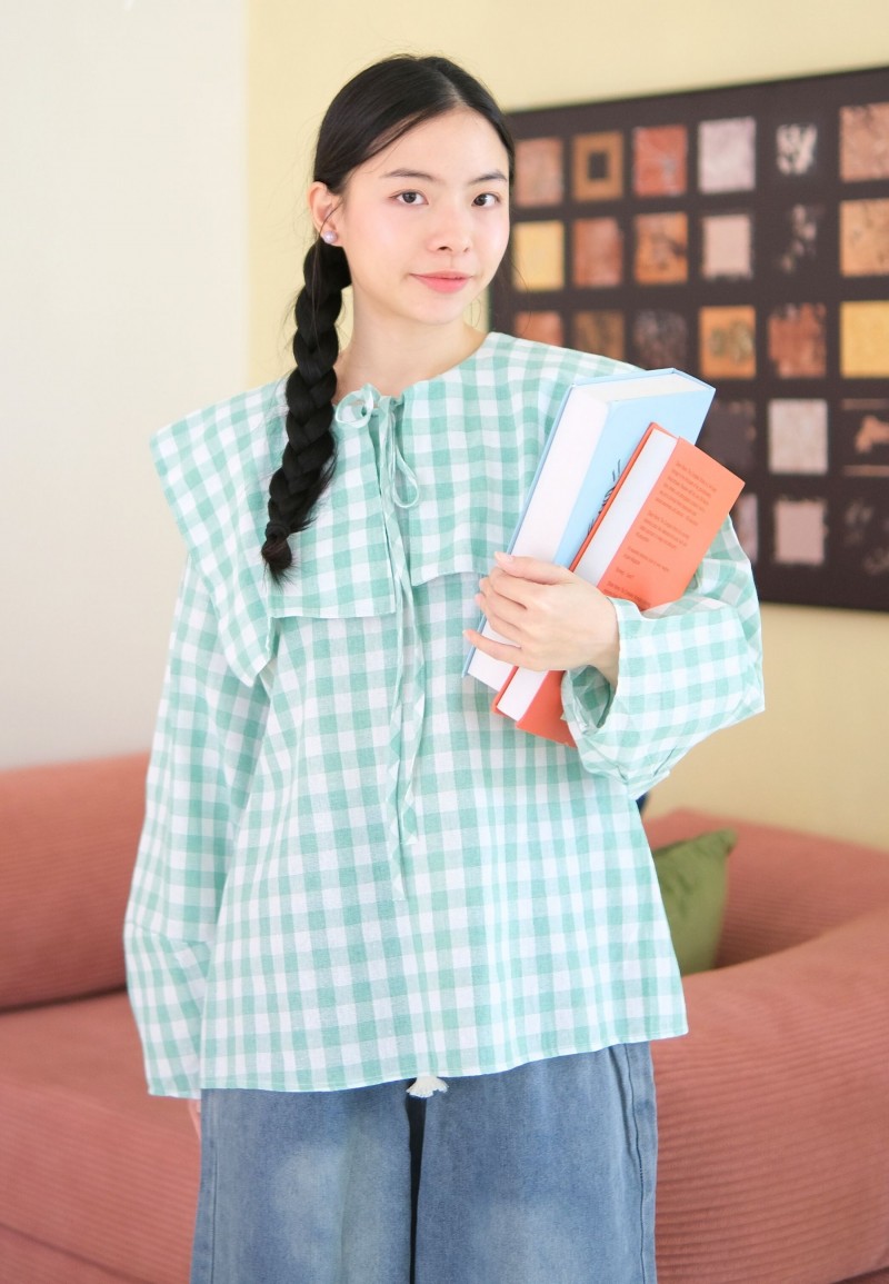 NISSY BLOUSE IN TURQUOISE