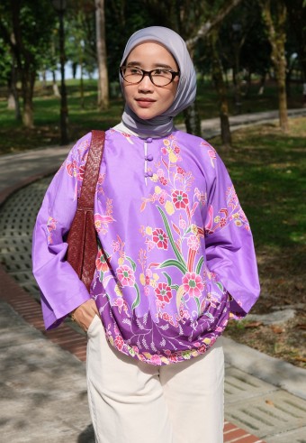 JOYCE BLOUSE BATIK 2.0 IN PASTEL PURPLE