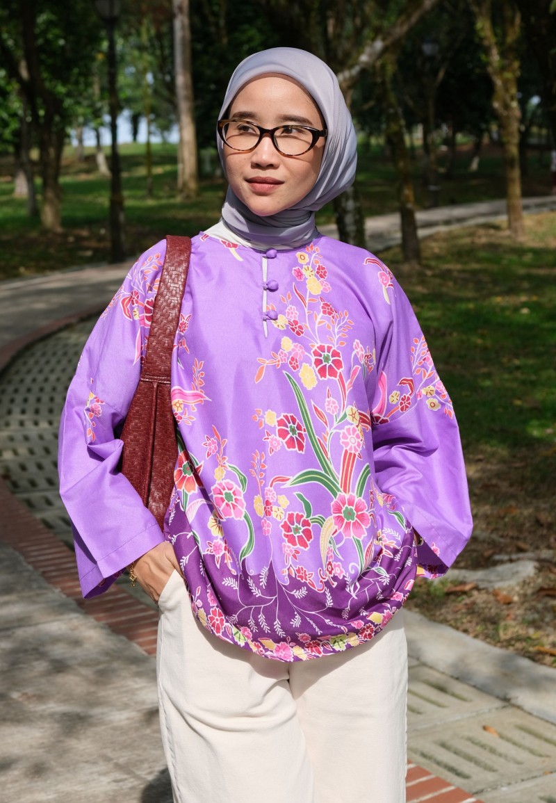 JOYCE BLOUSE BATIK 2.0 IN PASTEL PURPLE