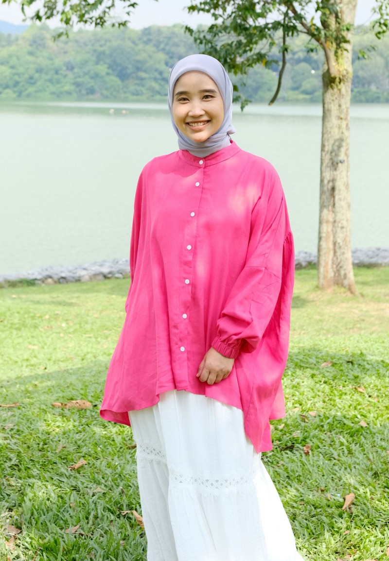 LETITIA BLOUSE IN HOT PINK