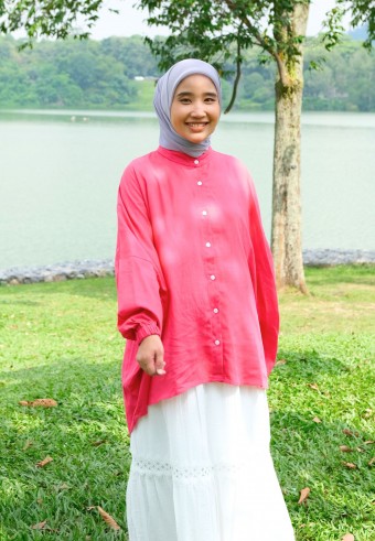 LETITIA BLOUSE IN HOT PINK