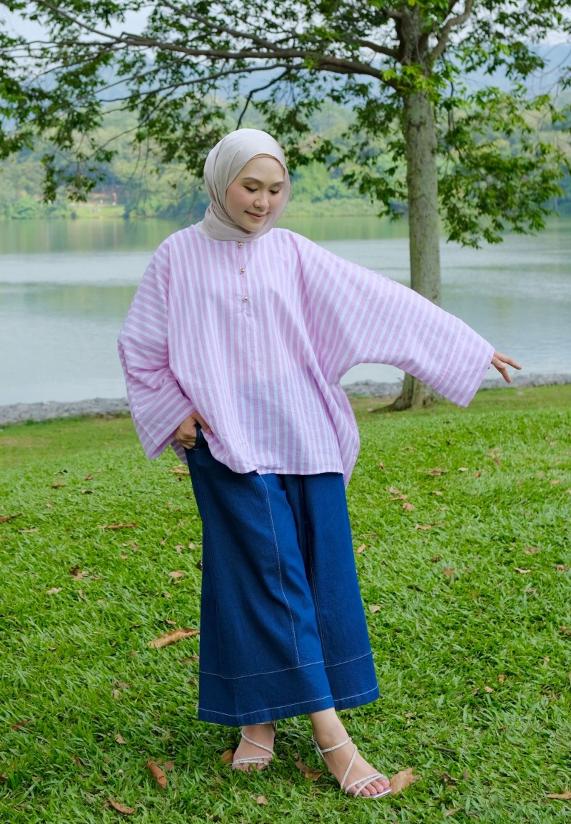 JOYCE BLOUSE IN PINK STRIPE