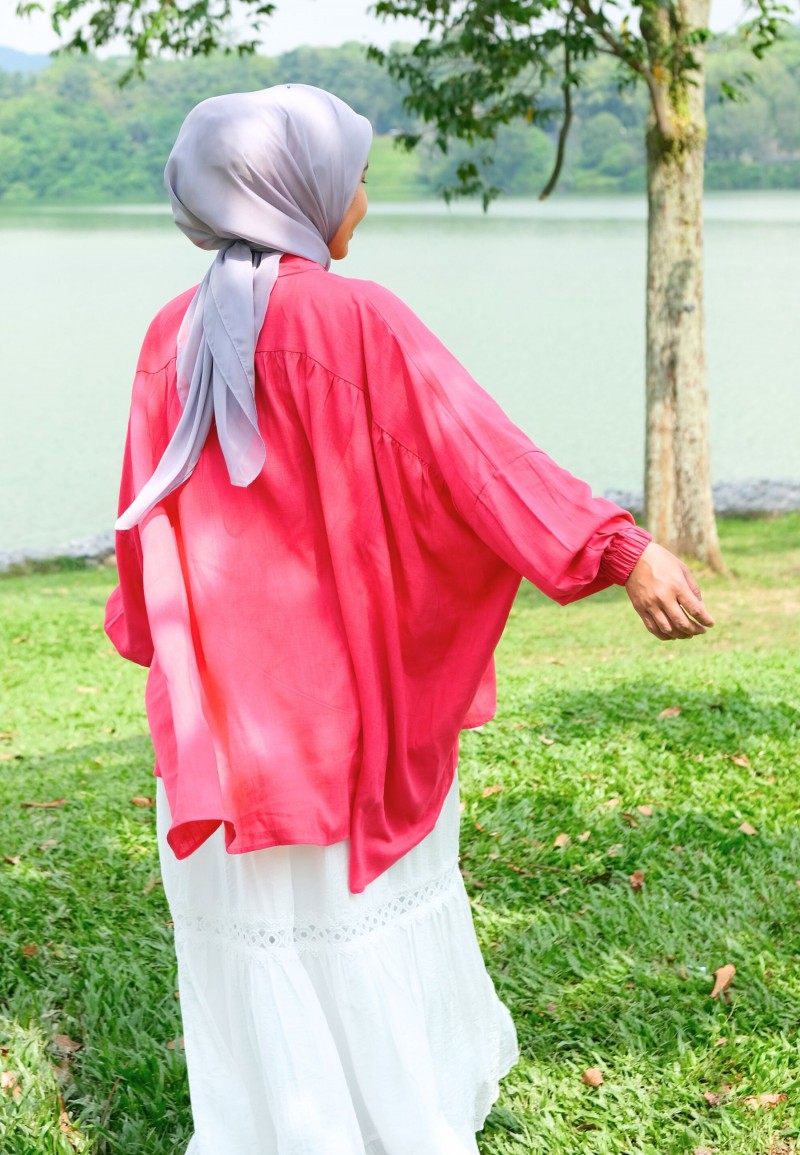LETITIA BLOUSE IN HOT PINK