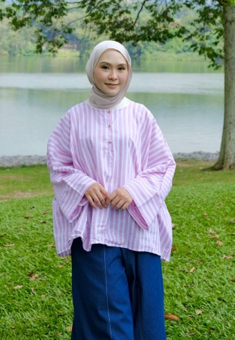 JOYCE BLOUSE IN PINK STRIPE