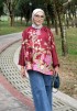 JOYCE BLOUSE BATIK 2.0 IN RED MAROON