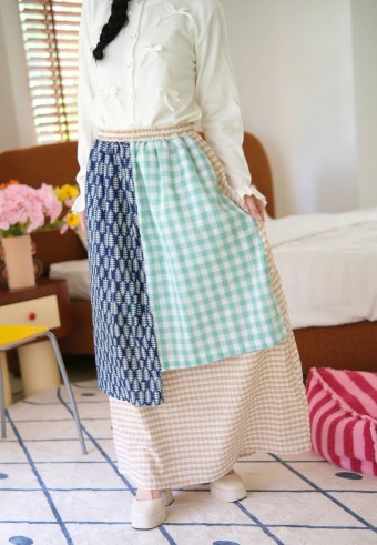 BELINE SKIRT IN BROWNISH