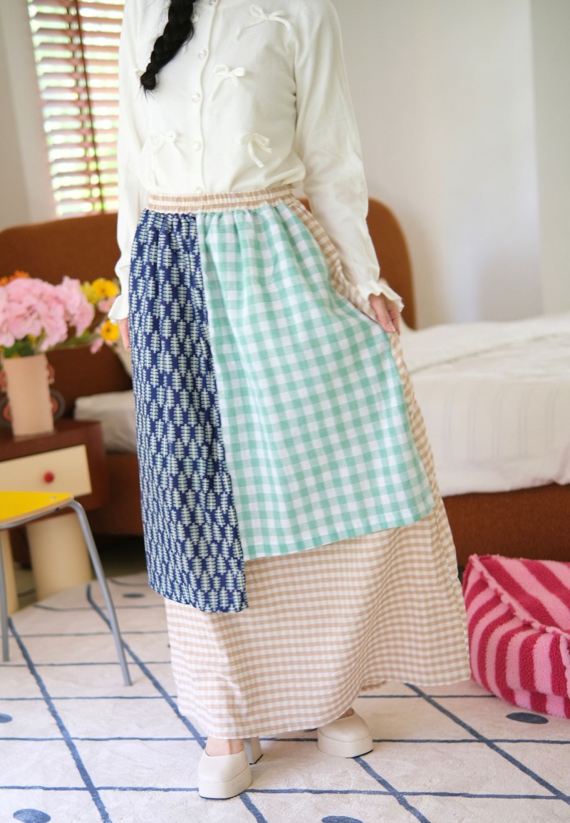 BELINE SKIRT IN BROWNISH