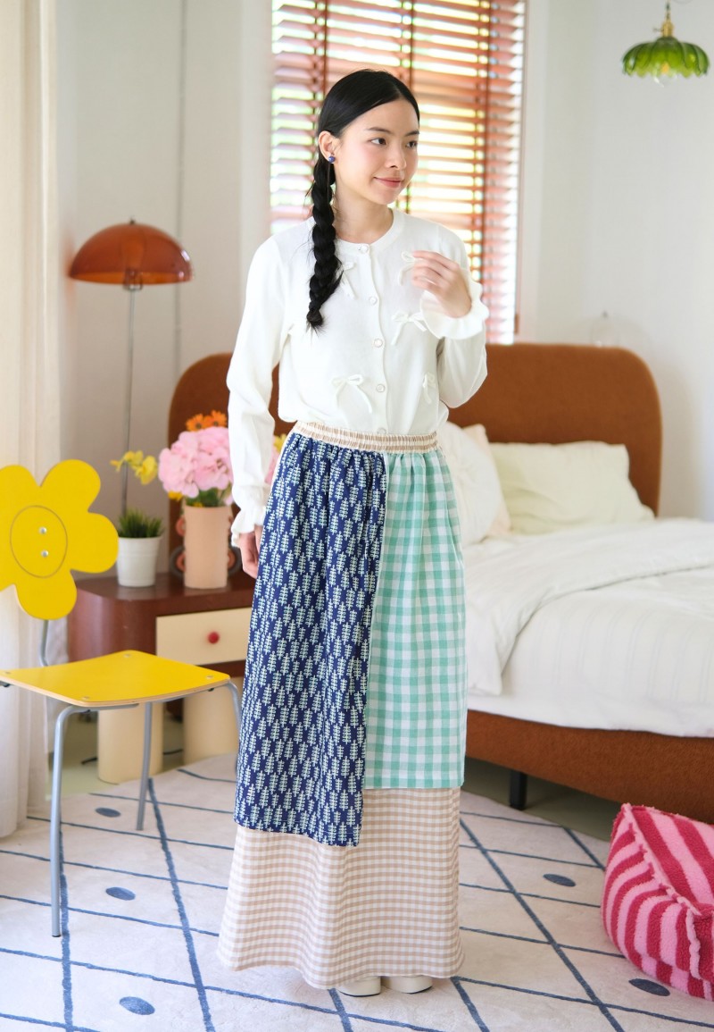 BELINE SKIRT IN BROWNISH