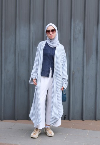 WULAN OUTERWEAR IN BLUE STRIPE