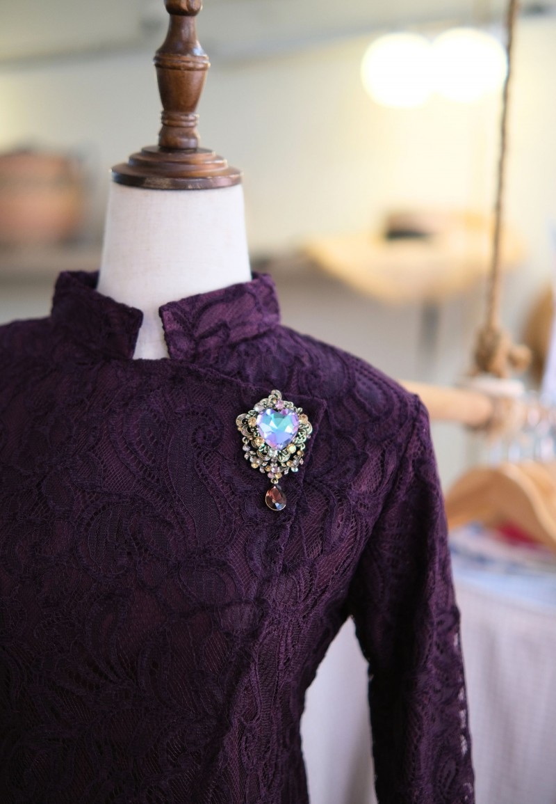 RINA KEBAYA JANGGAN TOP IN GRAPE