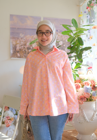 DARCIE BLOUSE IN SHERBET ORANGE