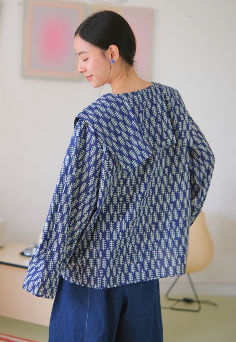 NISSY BLOUSE IN BLUE FOREST