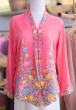 NINA KEBAYA BUTTON TOP IN PINK SALMON