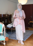 DINDA KURUNG SET IN PEACHY