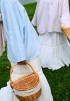 JOYCE BLOUSE IN BLUE CHEKERED