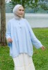 JOYCE BLOUSE IN BLUE CHEKERED