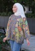 JOYCE BLOUSE BATIK IN DENIM FLOWER