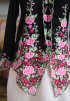 UNA KEBAYA TOP IN INK ROSES