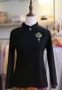 RINA KEBAYA JANGGAN TOP IN CHARCOAL