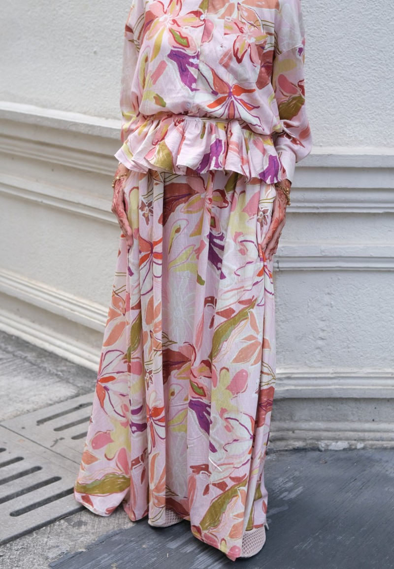 RYNN SET SKIRT IN PETUNIA