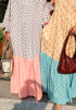TERRA LONG DRESS IN IVORY TANGERINE