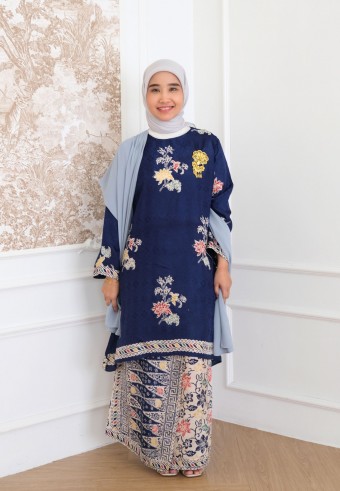 RENISA KURUNG SET IN MIDNIGHT BLUE