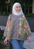 JOYCE BLOUSE BATIK IN DENIM FLOWER