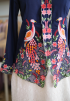 UNA KEBAYA TOP IN NAVY RED
